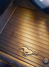 Vehicle Interior Showing Mustang Floormat Representing  Interior Accessories