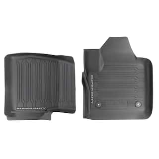 Super Duty 2023-2025 Regular Cab Black 2-Piece Front Tray Style Floor Liner for Carpet Flooring OEM Parts PC3Z2513086AA