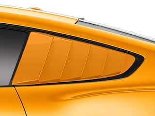Mustang 2020-2021 Air Design® Twister Orange Quarter Window Louvers OEM Parts VKR3Z63280B10CB
