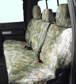 Super Duty Crew Cab 2017-2022 Covercraft RealTree Rear Seat Covers w/ Armrest 60/40 in Green OEM Parts VHC3Z2663812C